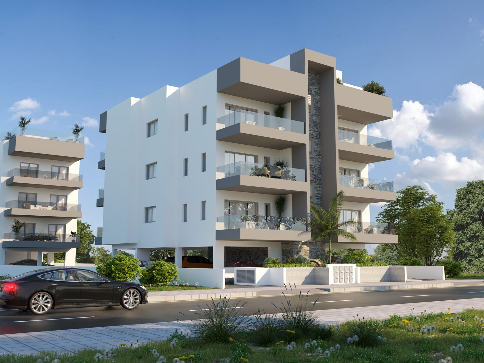 Side elevation over the street