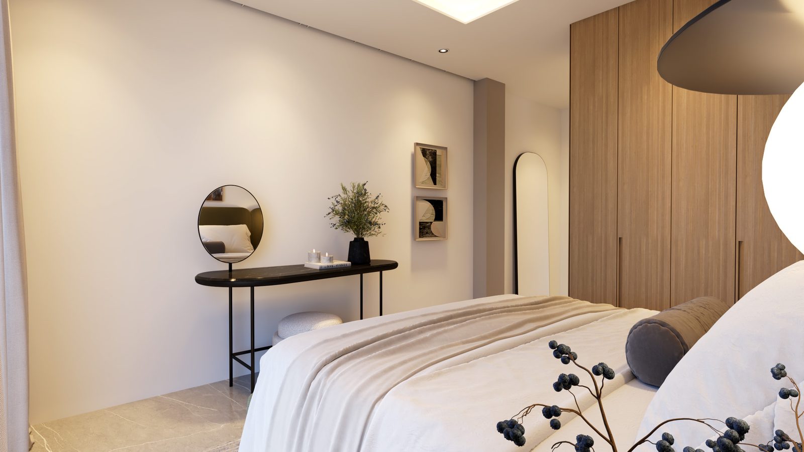 Bedroom with dressing area