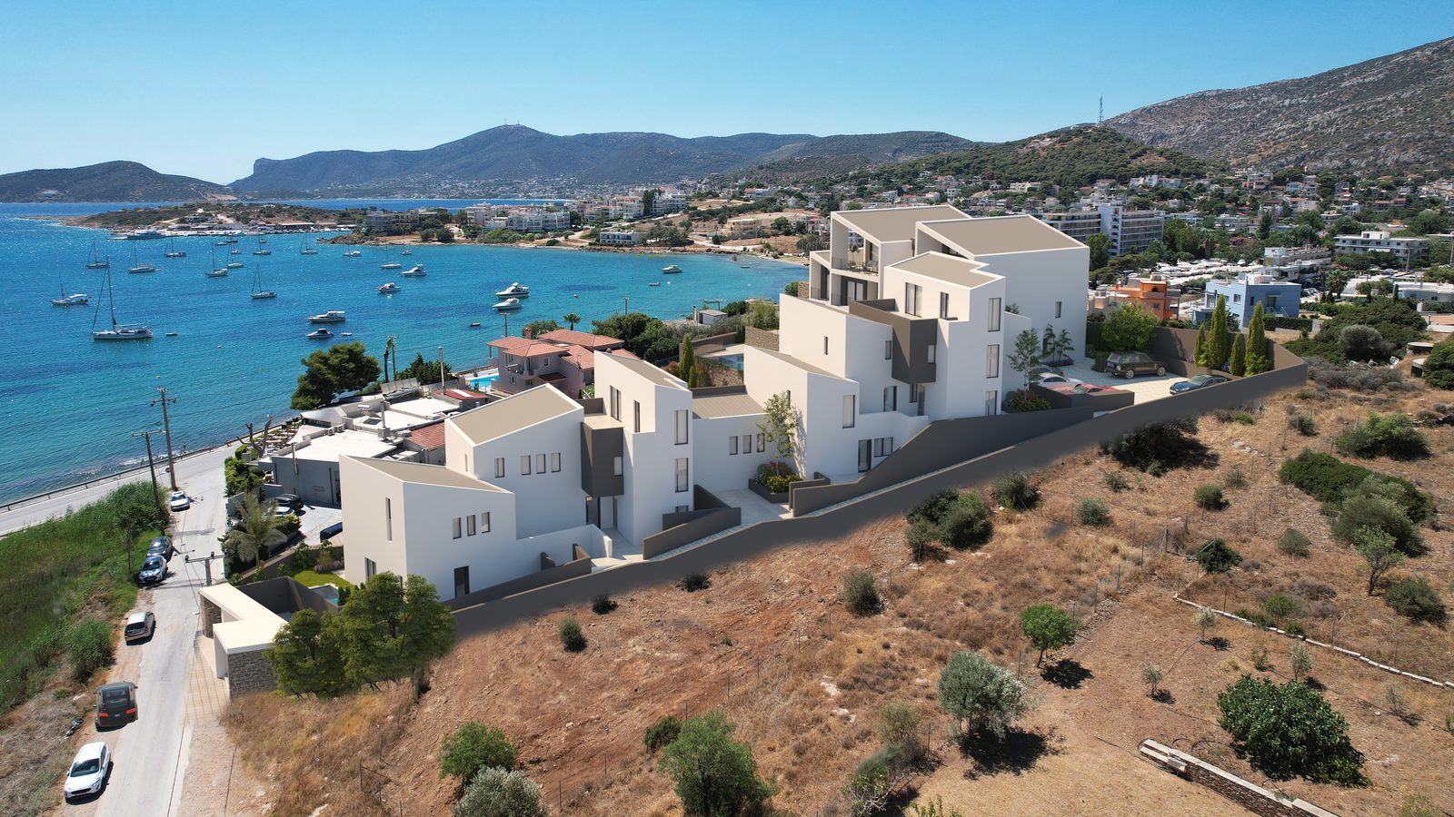 Marina View aerial over the bay