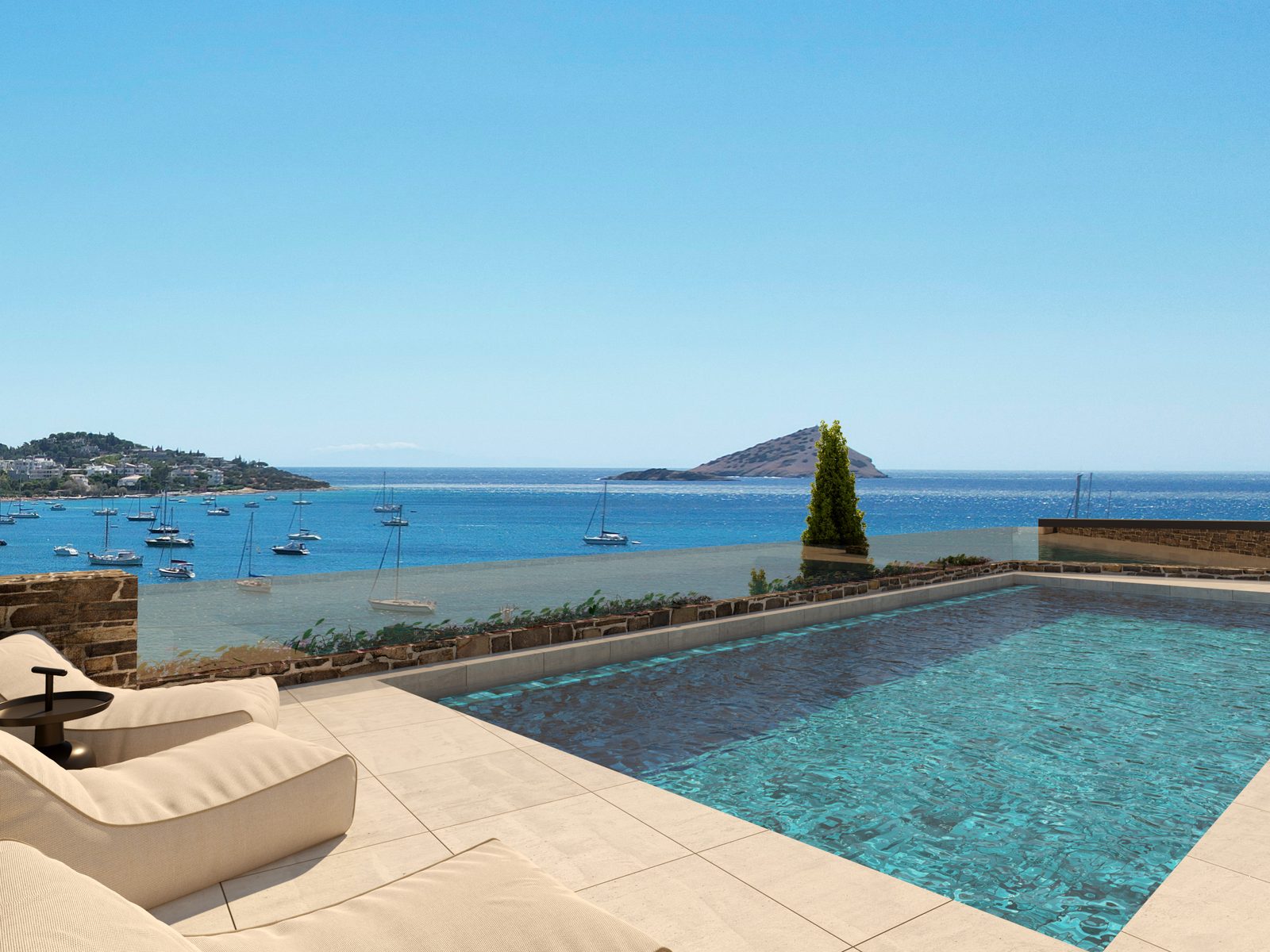 Infinity pool with sea view