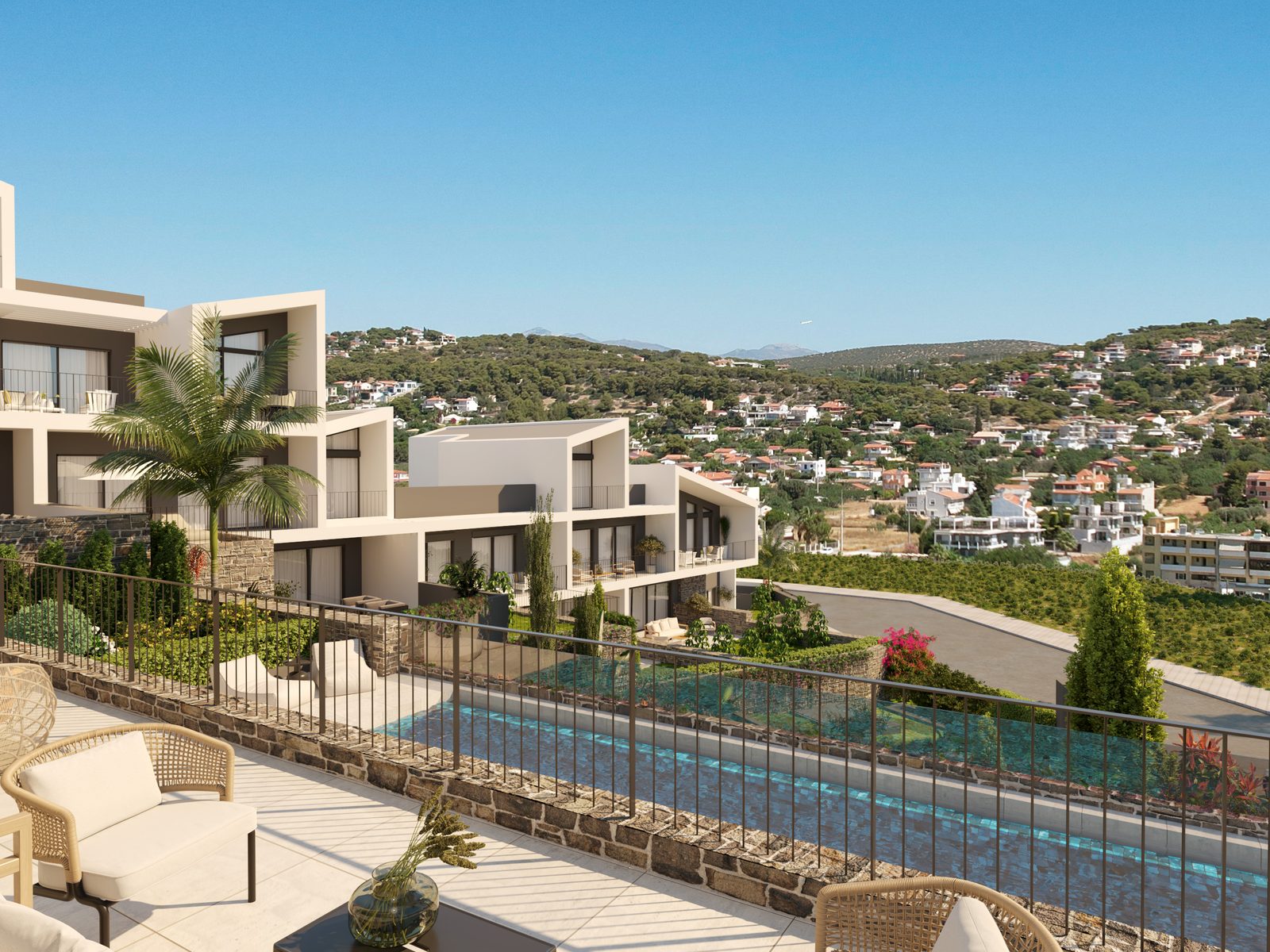 Terrace and pool deck