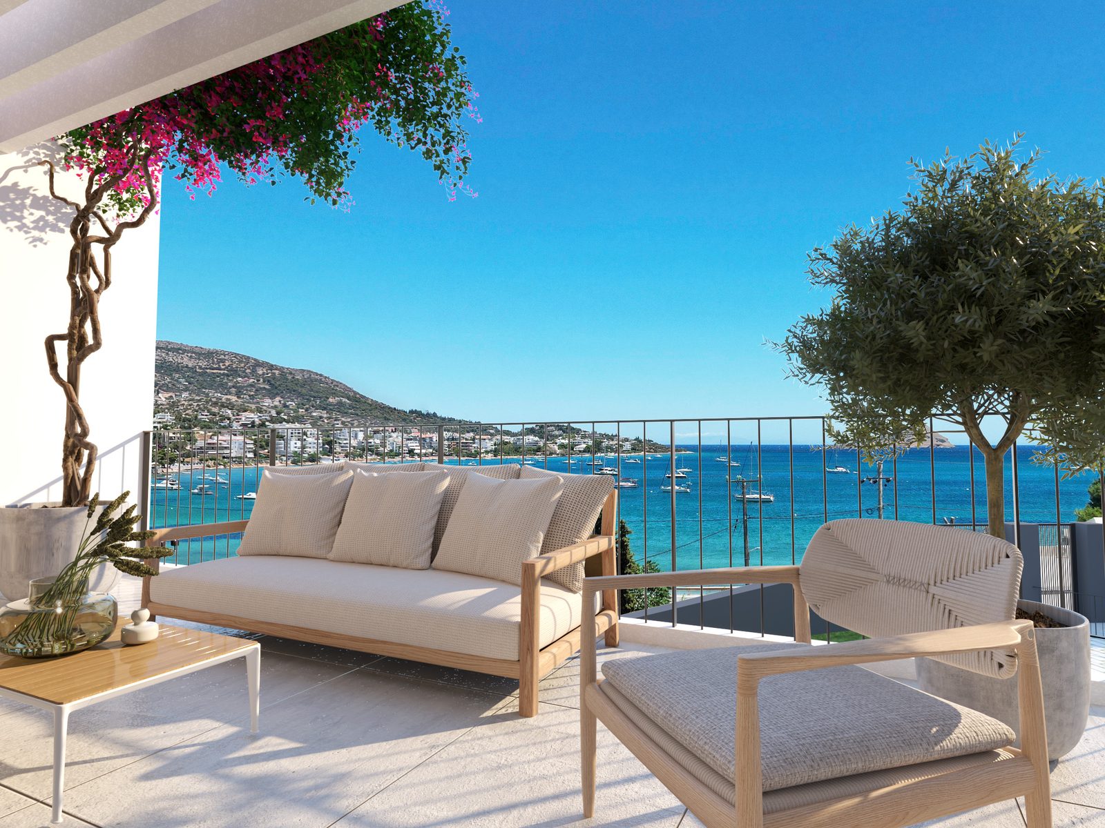 Terrace lounge over the bay