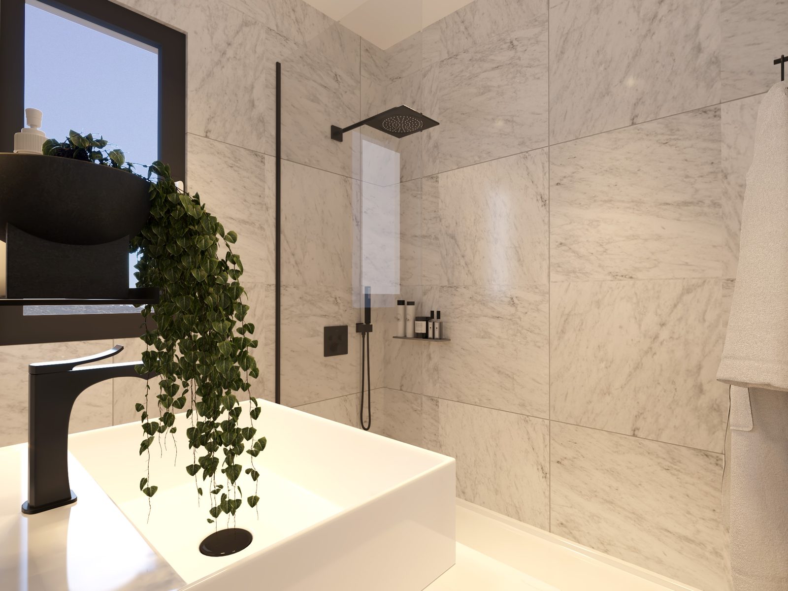 Marble bathroom