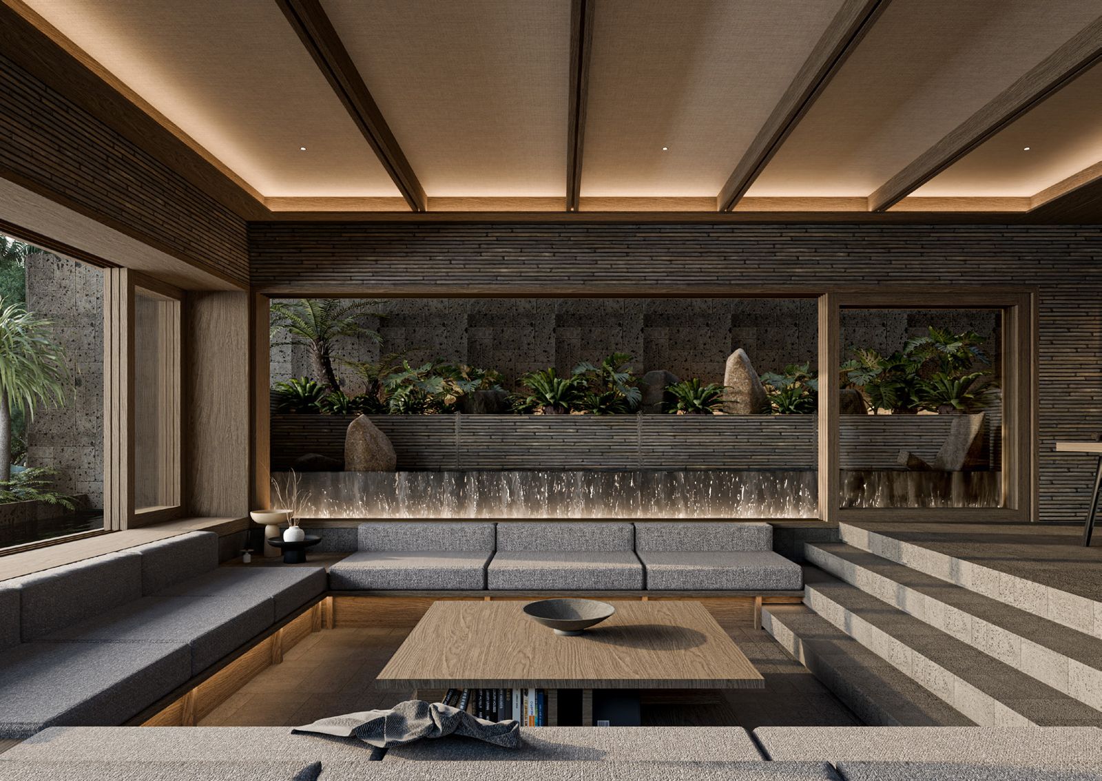 Sunken living area